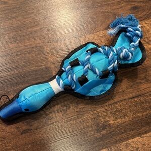 Blue Dog Chew Toy with Rope